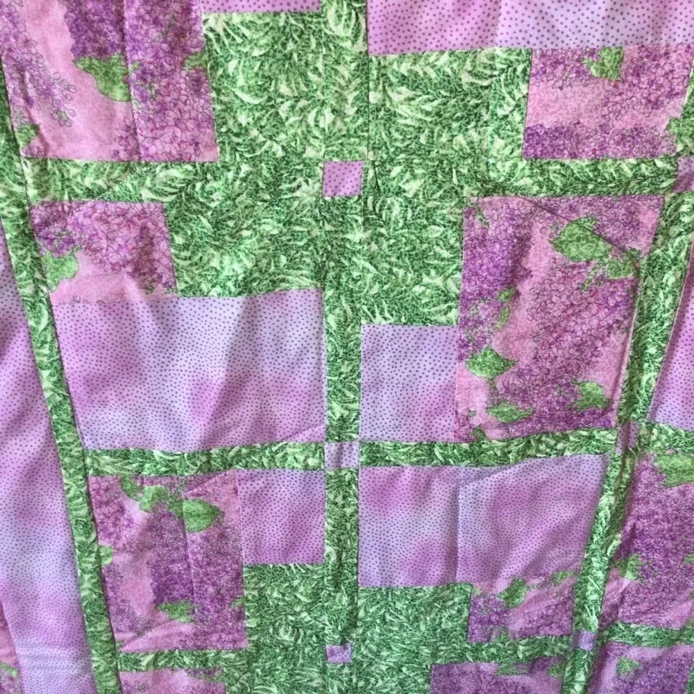 Handmade Quilt. Lilacs